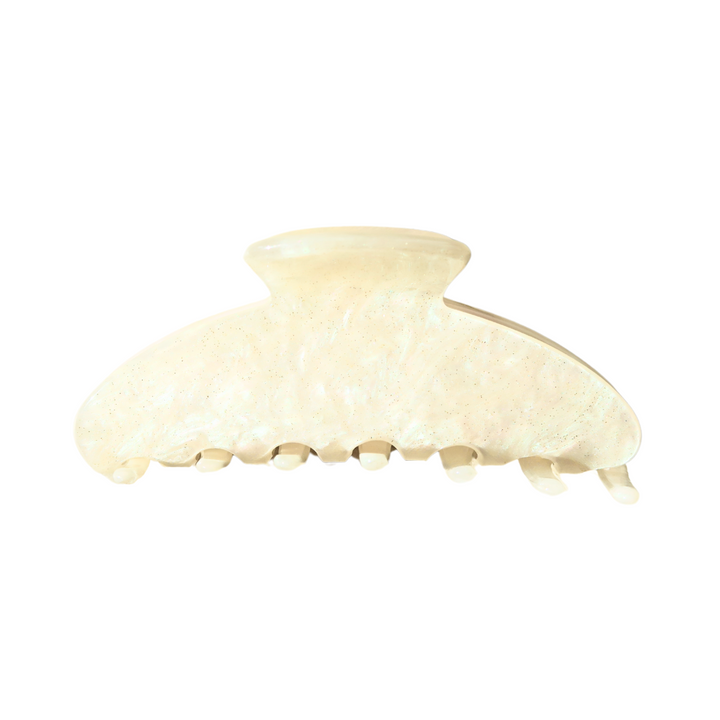 ROUNDED CLAW CLIP - WHITE CRUSH