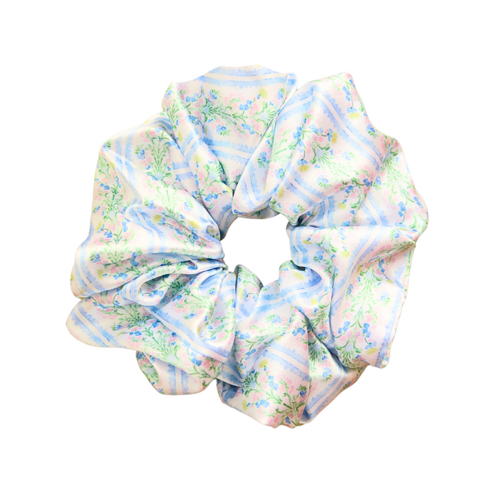 GARDEN PARTY - Printed Silk Scrunchie
