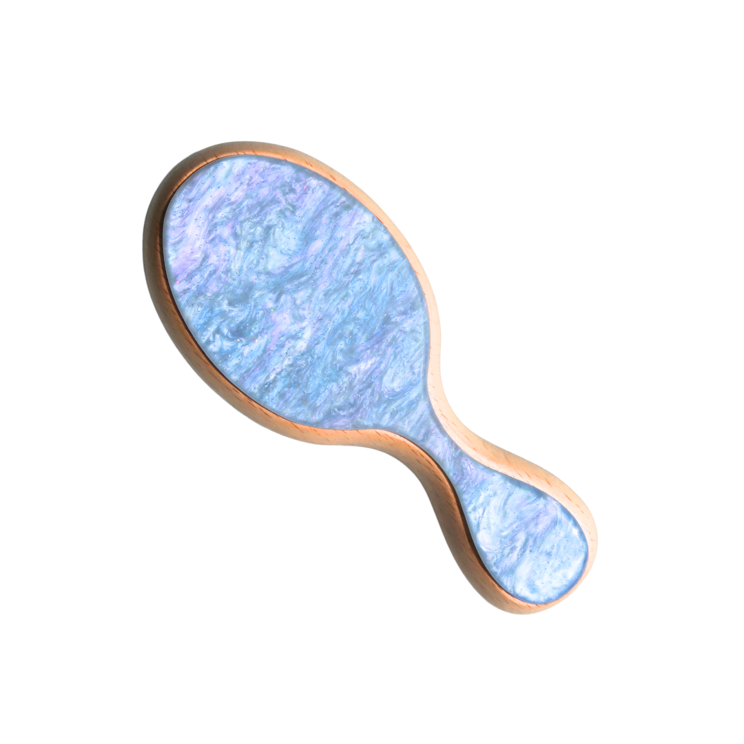 POCKET BAMBOO BOAR BRUSH - BLUE CRUSH