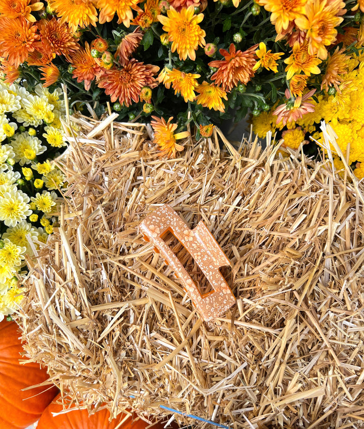 SQUARE CLAW CLIP - FALL FLORALS