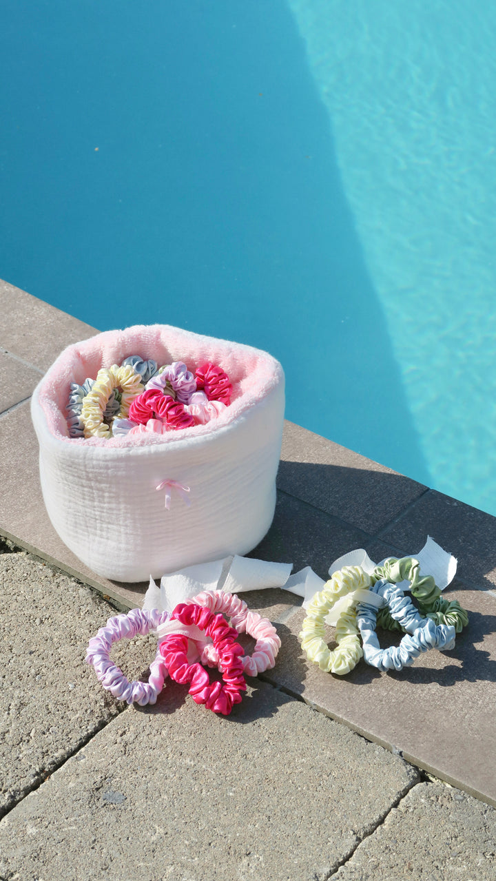 SMALL PUFF BUCKET ORGANIZER - PINK CLOUD