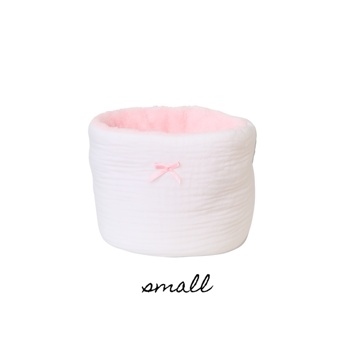 SMALL PUFF BUCKET ORGANIZER - PINK CLOUD
