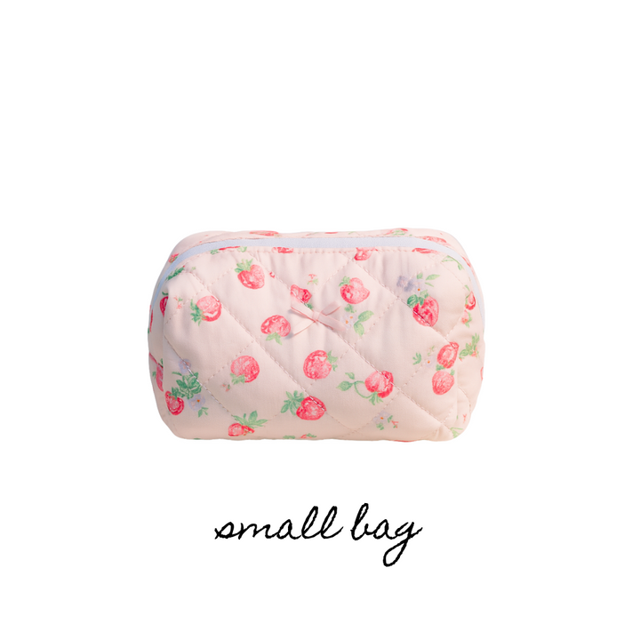 SMALL MAKEUP BAG - PINK STRAWBERRY