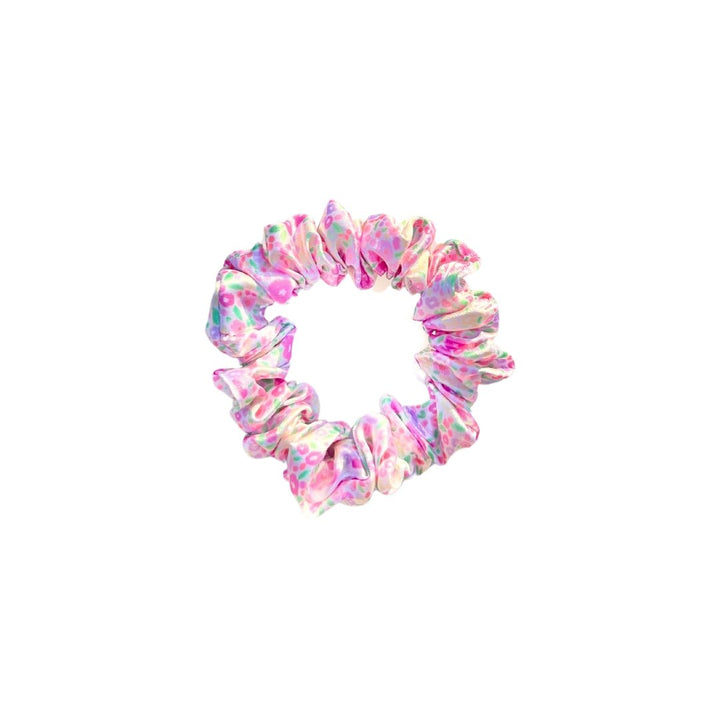 PINK & PURPLE FLORAL - Silk Skinny Scrunchie - Beyond Scrunchies
