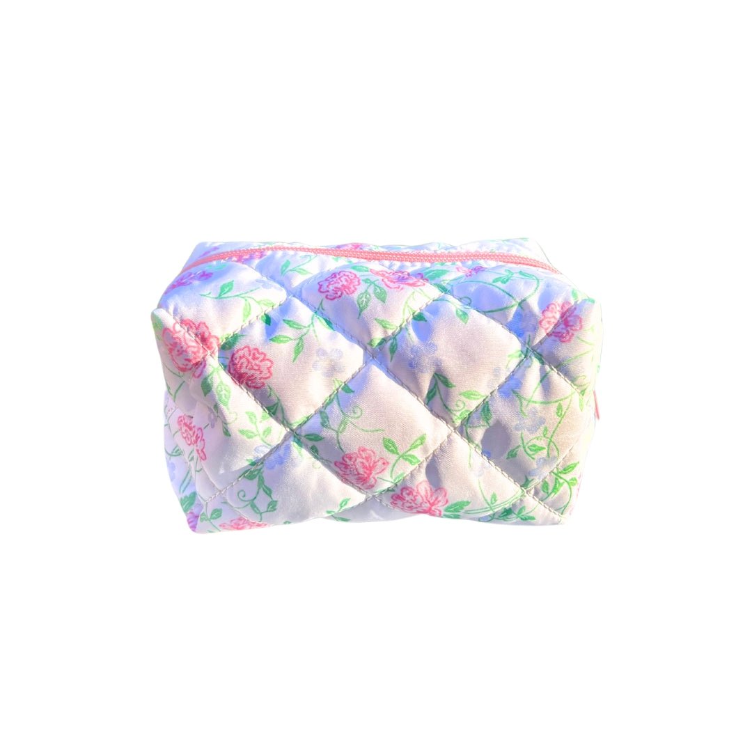 QUILTED COSMETIC POUCH - SMALL - Beyond Scrunchies