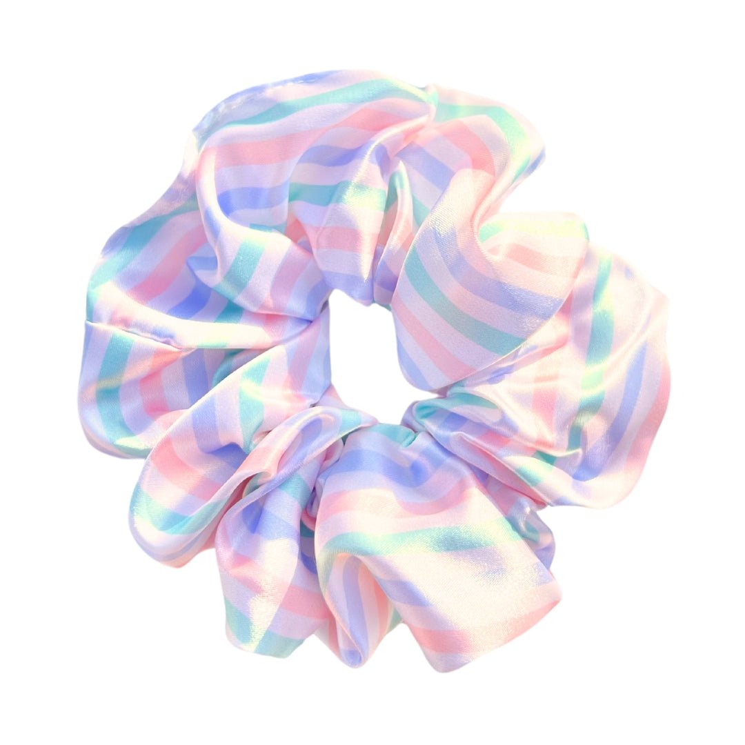 RETRO STRIPES - Printed Silk Scrunchie - Beyond Scrunchies
