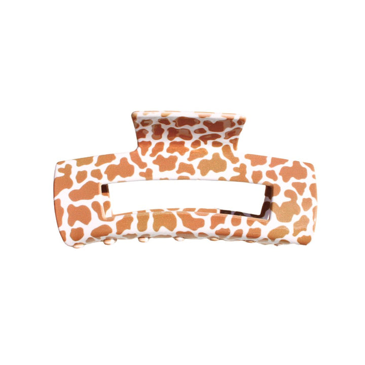 SQUARE CLAW CLIP - COW PRINT - Beyond Scrunchies