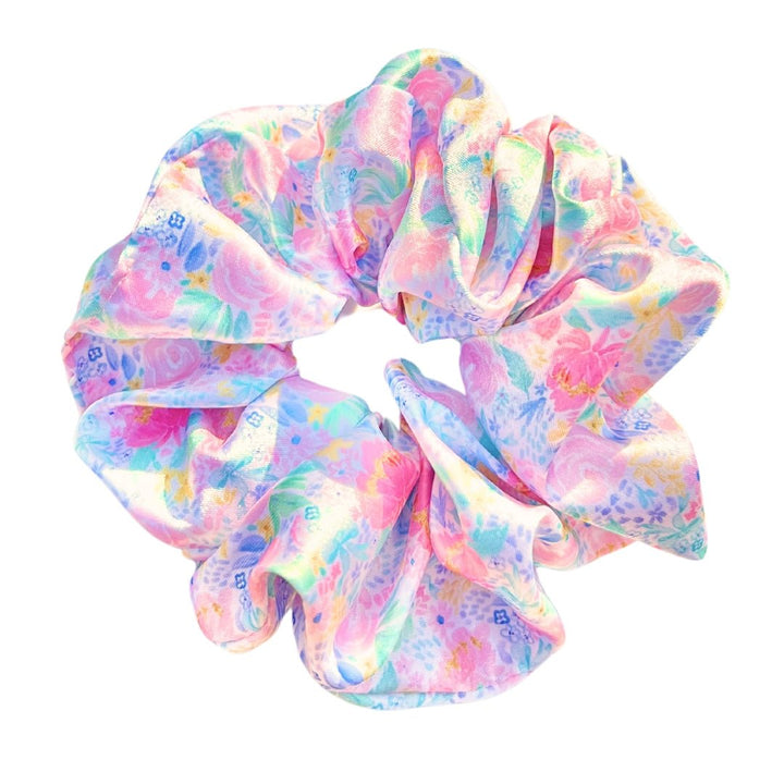 WATERCOLOR FLORAL - Printed Silk Scrunchie - Beyond Scrunchies