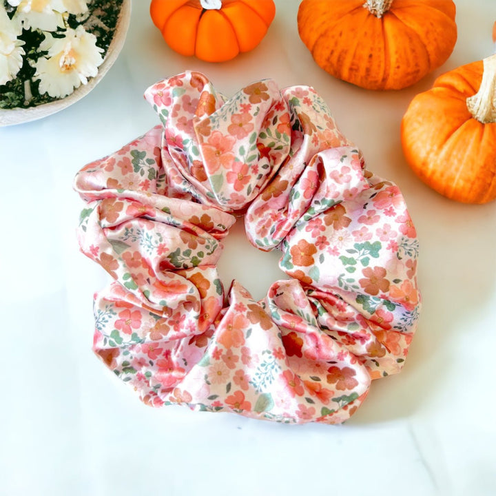 AUTUMN BLOOM - Mulberry Silk Scrunchie - Beyond Scrunchies