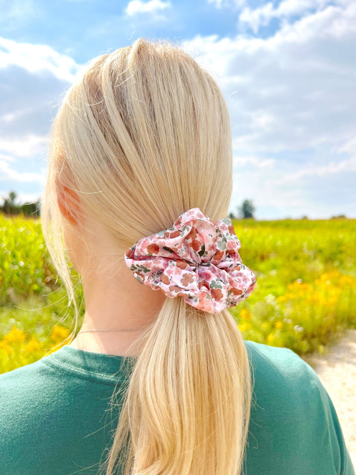 AUTUMN BLOOM - Mulberry Silk Scrunchie - Beyond Scrunchies