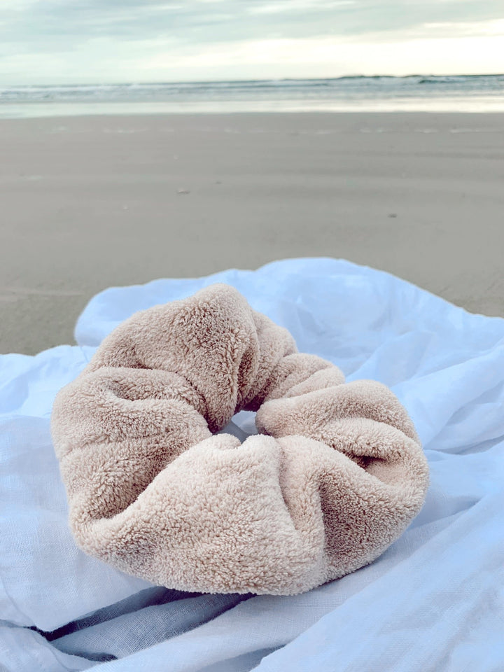 BEIGE - Microfiber Towel Scrunchie - Beyond Scrunchies