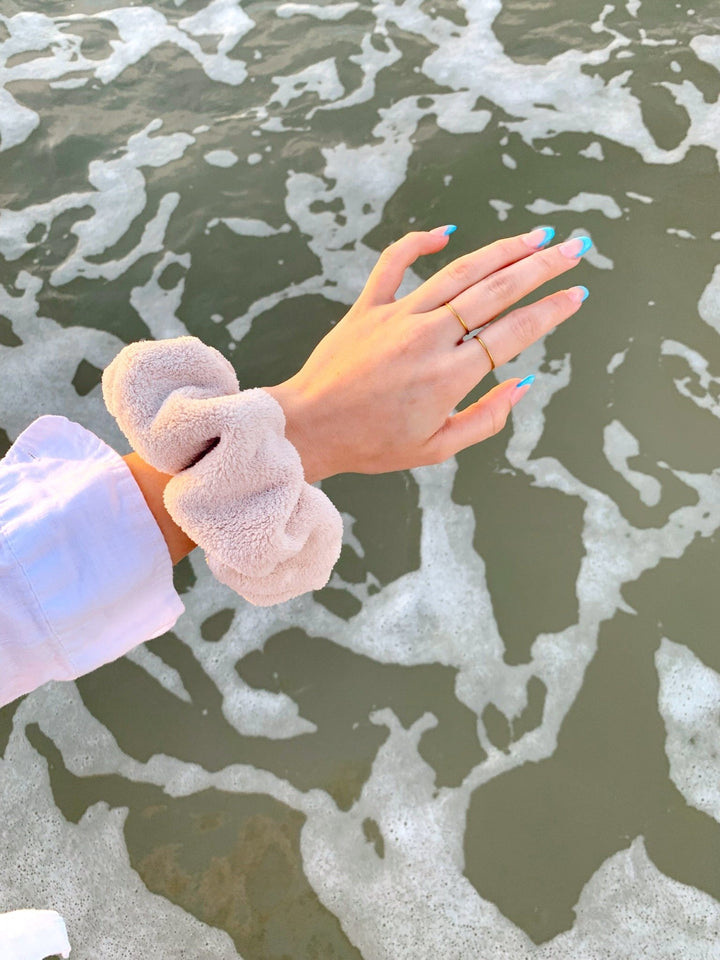 BEIGE - Microfiber Towel Scrunchie - Beyond Scrunchies