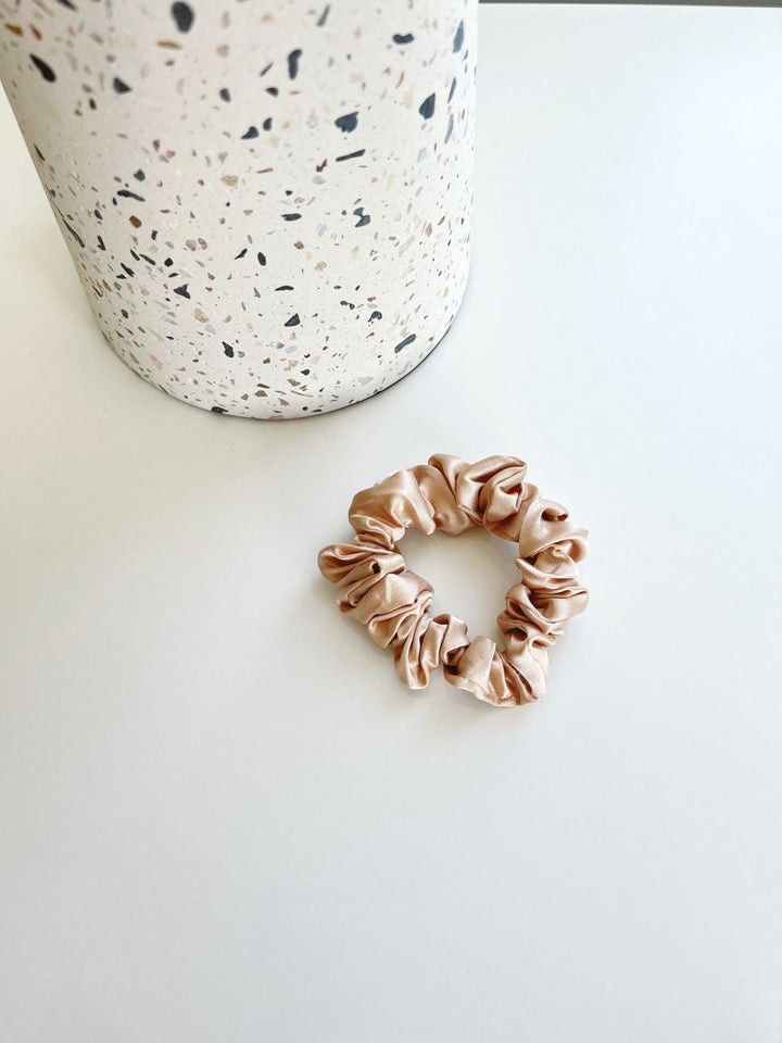 CHAMPAGNE - Silk Skinny Scrunchie - Beyond Scrunchies
