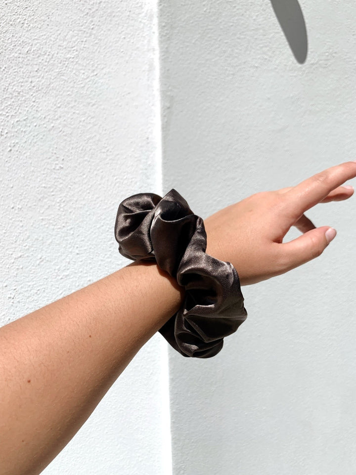 CHARCOAL - Mulberry Silk Scrunchie - Beyond Scrunchies