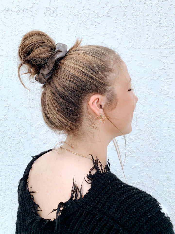 CHARCOAL - Mulberry Silk Scrunchie - Beyond Scrunchies