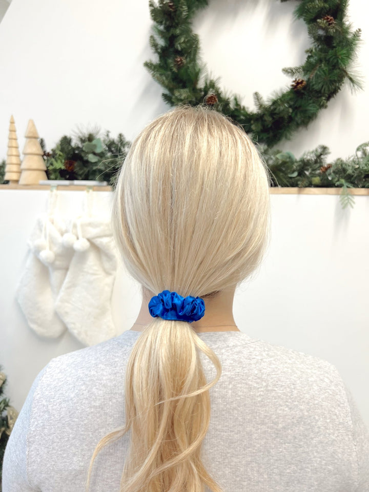 COBALT - Silk Skinny Scrunchie - Beyond Scrunchies