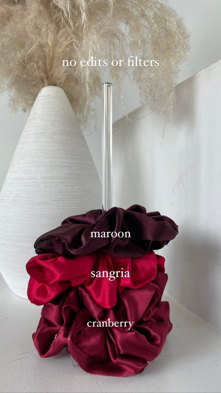 CRANBERRY - Mulberry Silk Scrunchie - Beyond Scrunchies