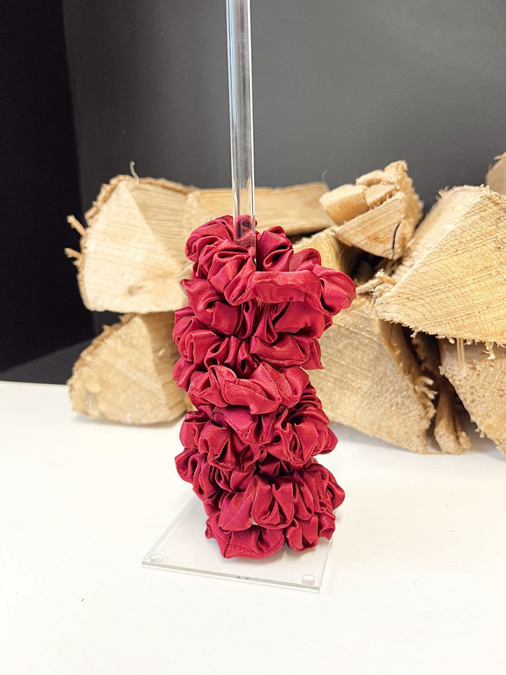 CRANBERRY - Silk Skinny Scrunchie - Beyond Scrunchies