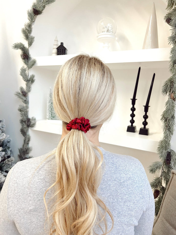CRANBERRY - Silk Skinny Scrunchie - Beyond Scrunchies