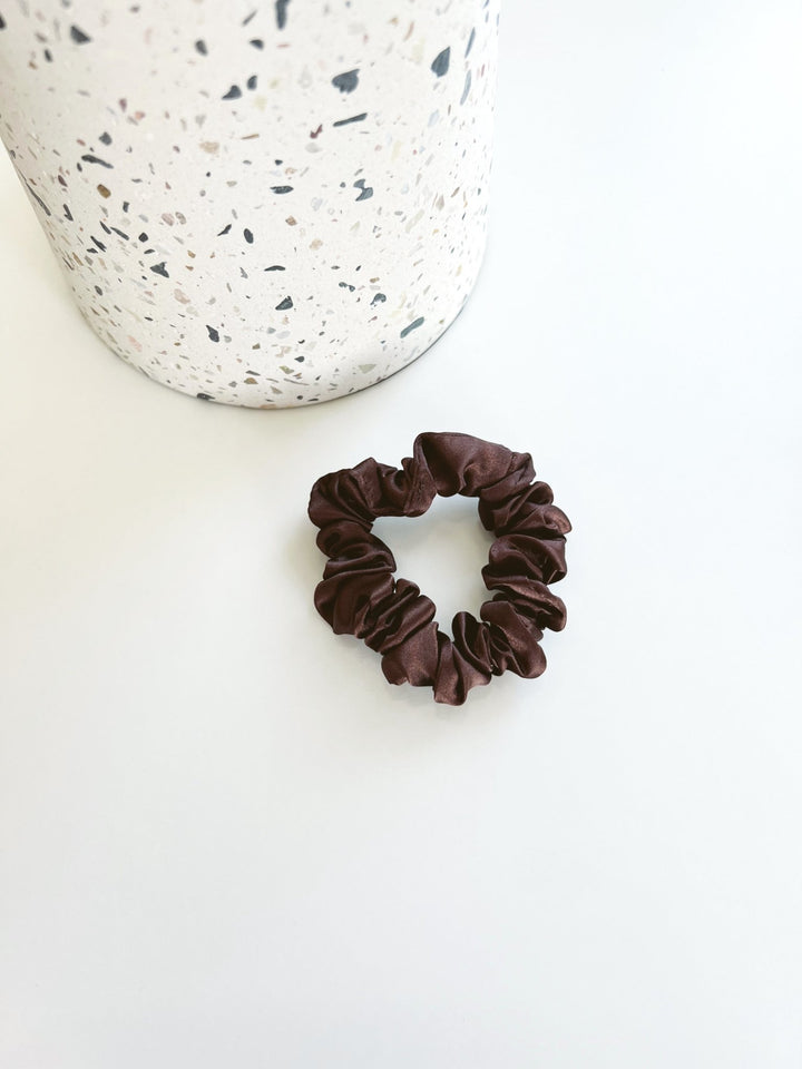 ESPRESSO - Silk Skinny Scrunchie - Beyond Scrunchies