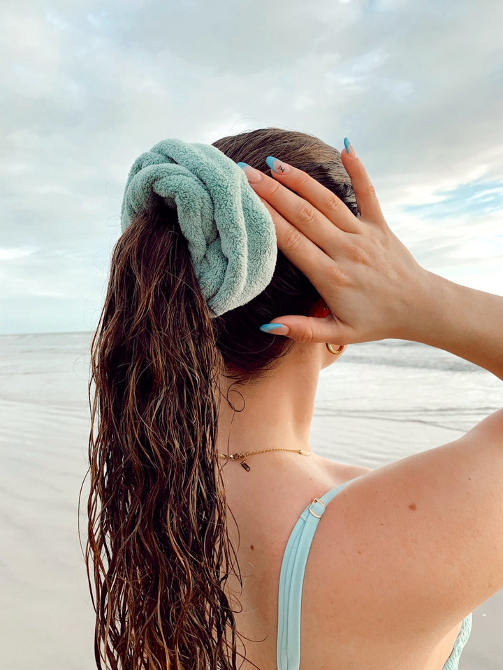 GREEN - Microfiber Towel Scrunchie - Beyond Scrunchies