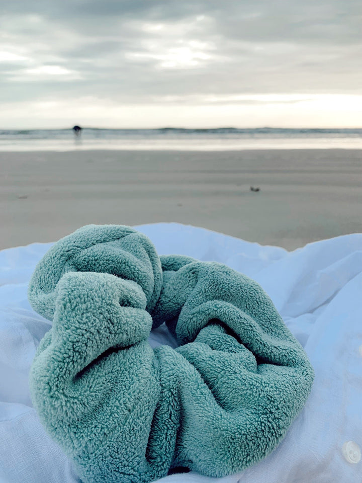 GREEN - Microfiber Towel Scrunchie - Beyond Scrunchies