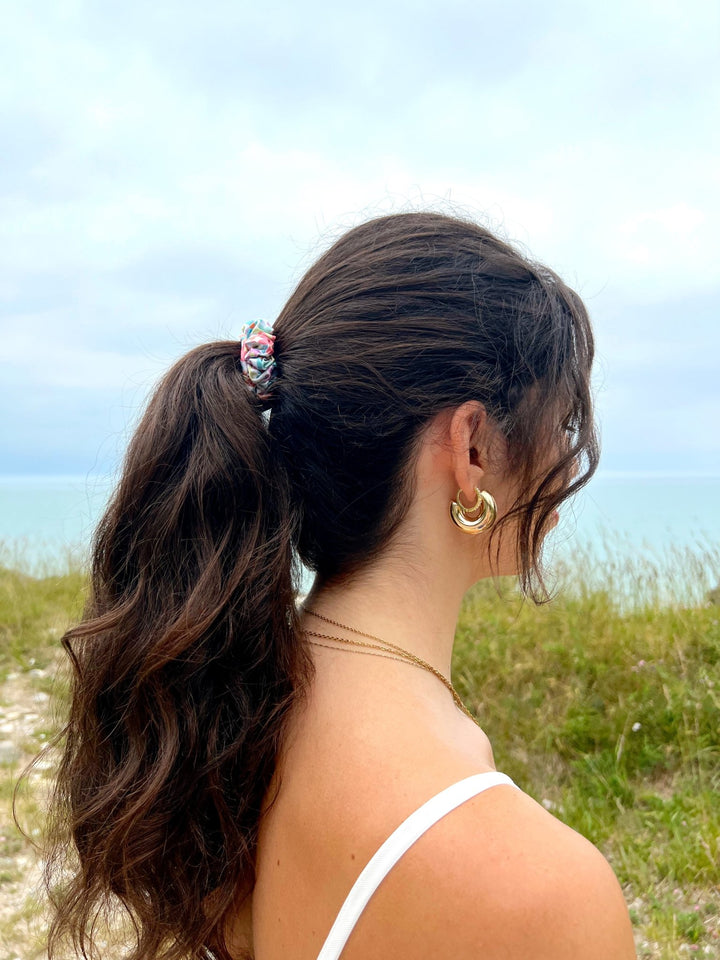 GROOVY FLORAL - Silk Skinny Scrunchie - Beyond Scrunchies