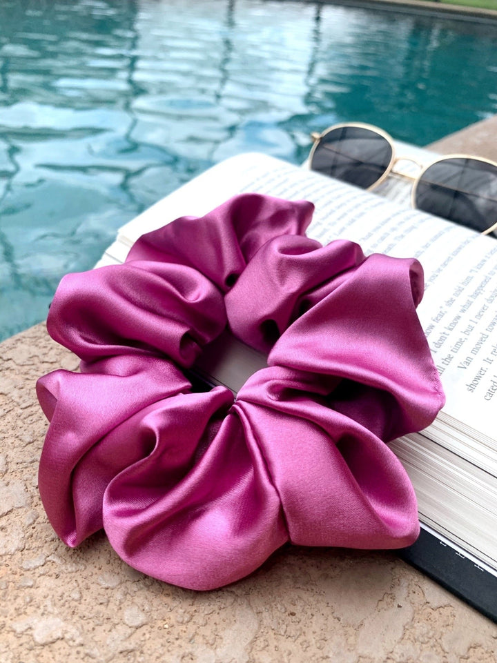 HIBISCUS - Mulberry Silk Scrunchie - Beyond Scrunchies