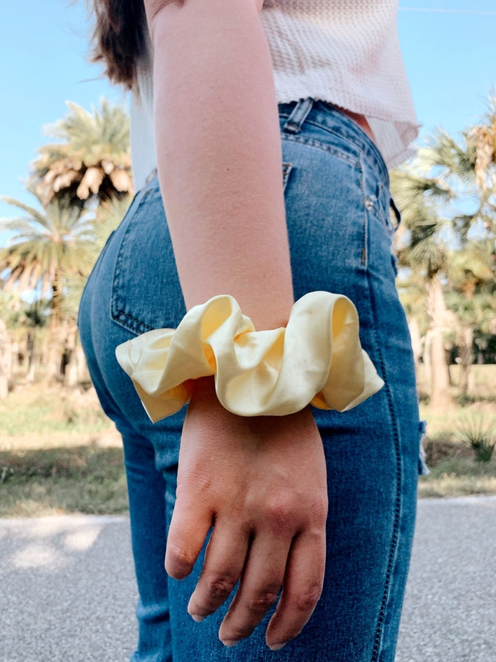 Lemon - Mulberry Silk Scrunchie - Beyond Scrunchies