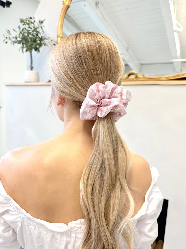 LOVE FLORAL - Mulberry Silk Scrunchie - Beyond Scrunchies