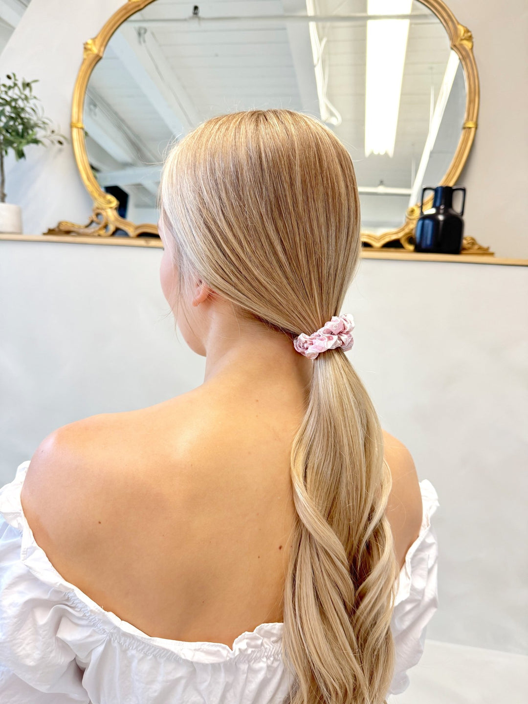 LOVE FLORAL - Silk Skinny Scrunchie - Beyond Scrunchies