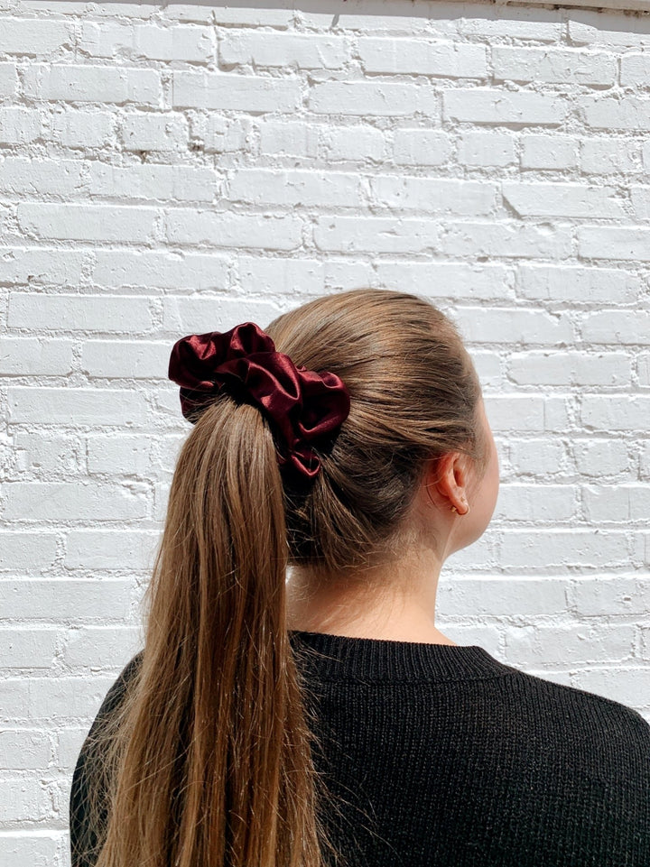 MAROON - Mulberry Silk Scrunchie - Beyond Scrunchies
