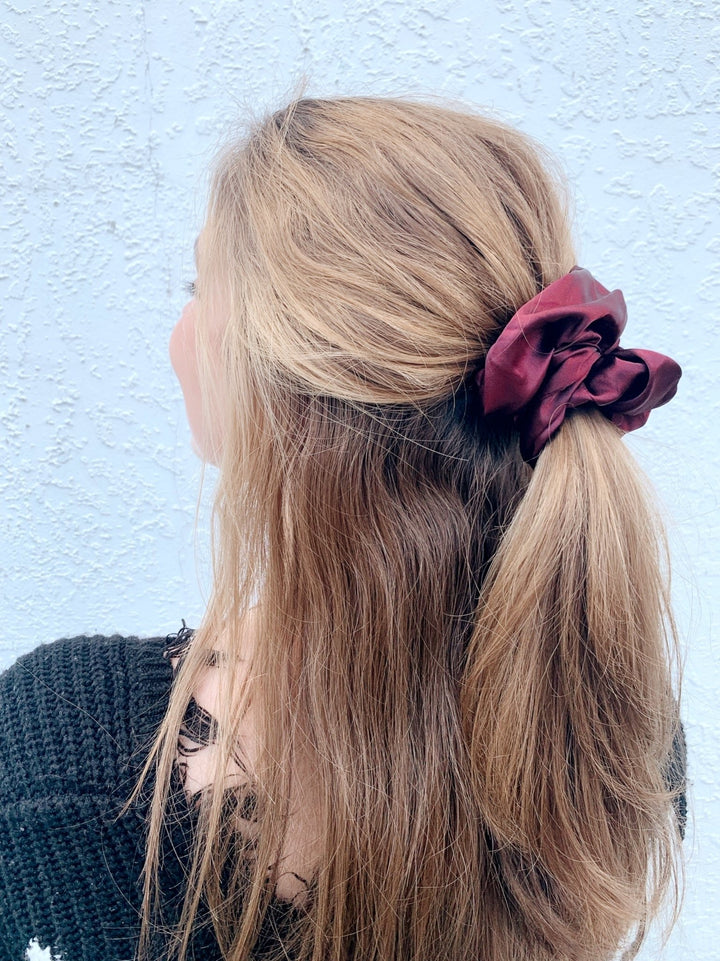 MAROON - Mulberry Silk Scrunchie - Beyond Scrunchies