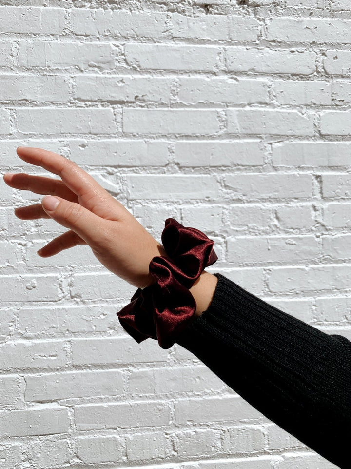 MAROON - Mulberry Silk Scrunchie - Beyond Scrunchies