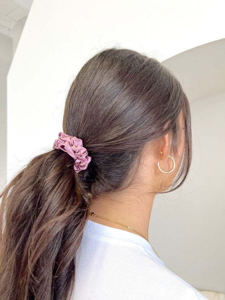 MAUVE - Silk Skinny Scrunchie - Beyond Scrunchies