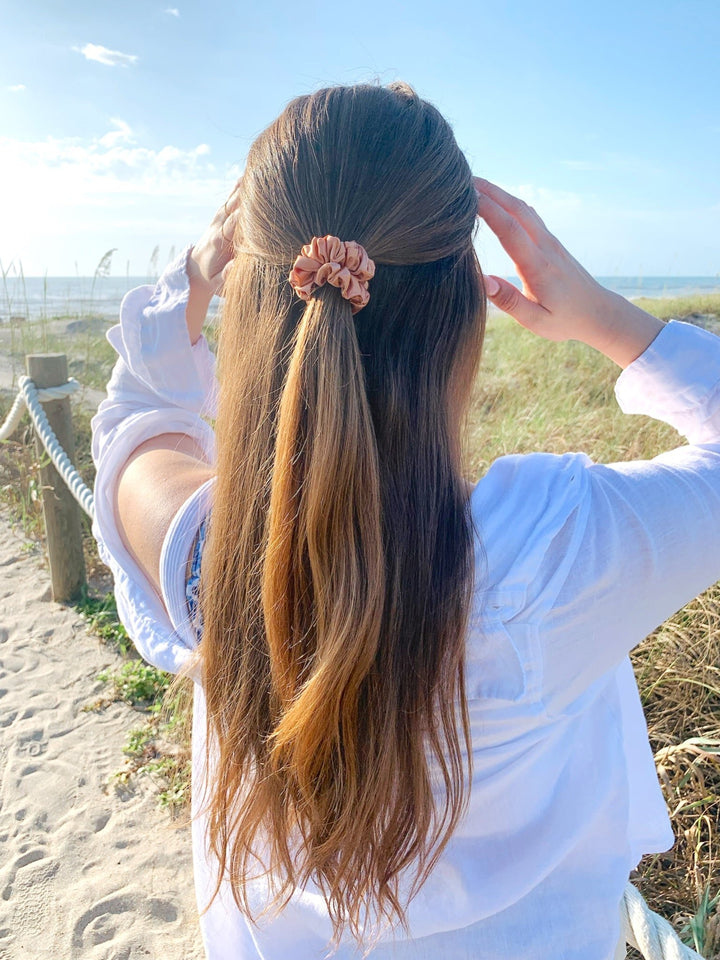 PEACH - Silk Skinny Scrunchie - Beyond Scrunchies