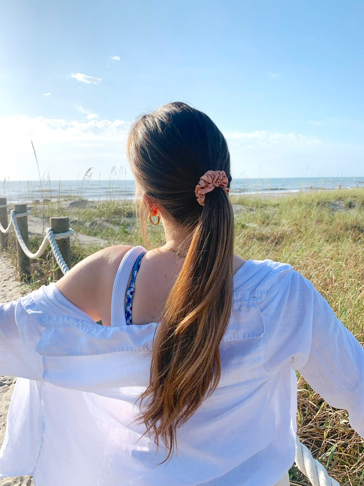 PEACH - Silk Skinny Scrunchie - Beyond Scrunchies