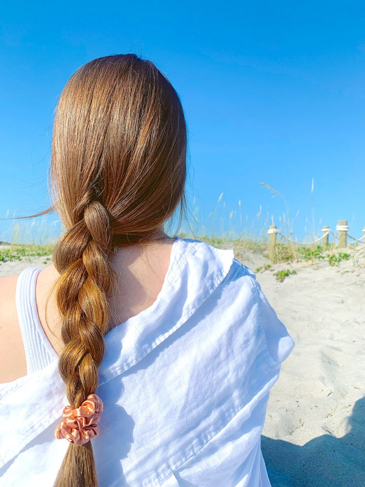 PEACH - Silk Skinny Scrunchie - Beyond Scrunchies