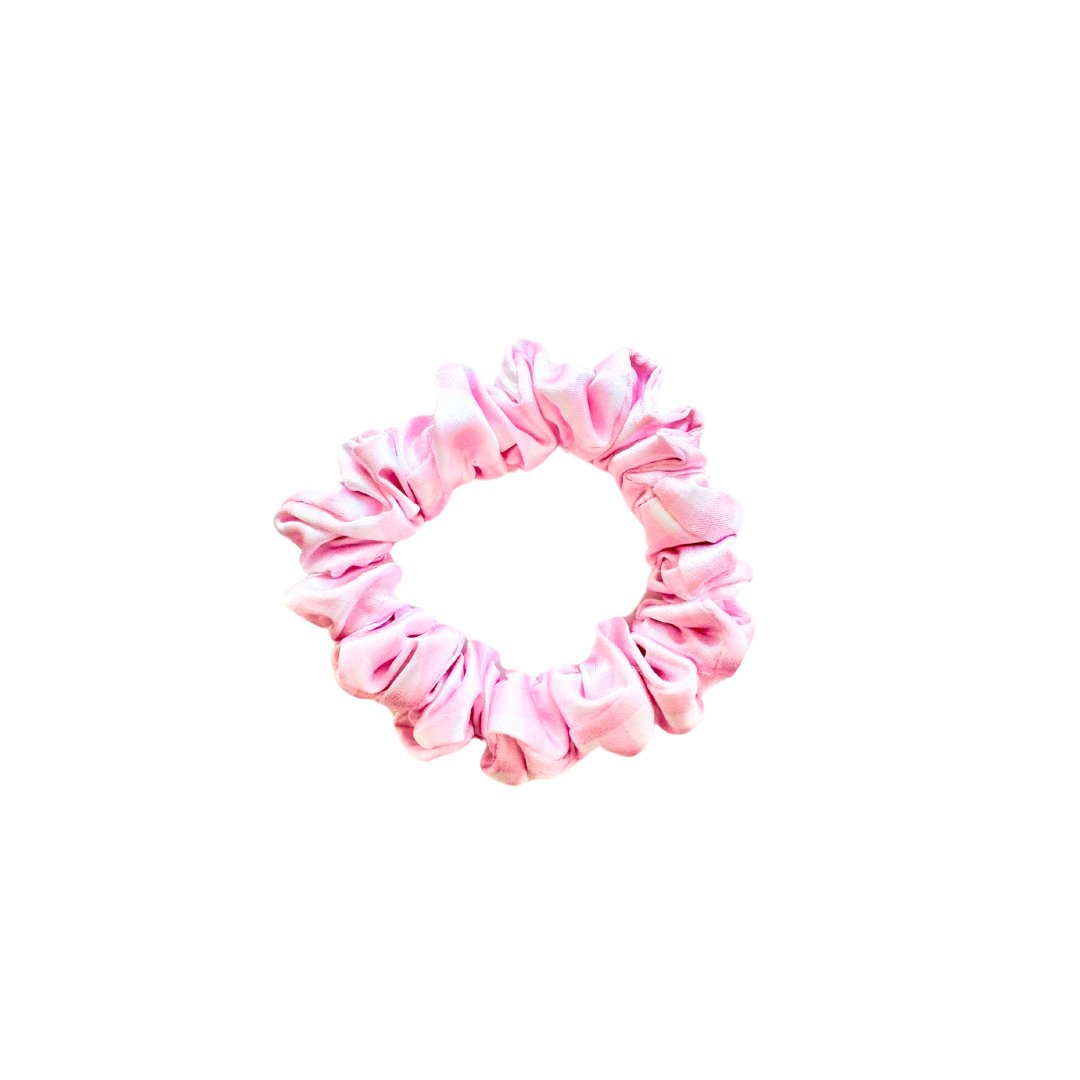 PINK GINGHAM - Silk Skinny Scrunchie - Beyond Scrunchies