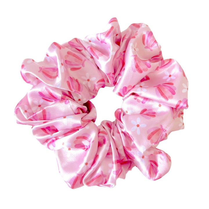 PINK SEASHELLS - Printed Silk Scrunchie - Beyond Scrunchies