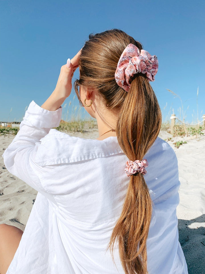 RHEANNA - Printed Silk Scrunchie - Beyond Scrunchies
