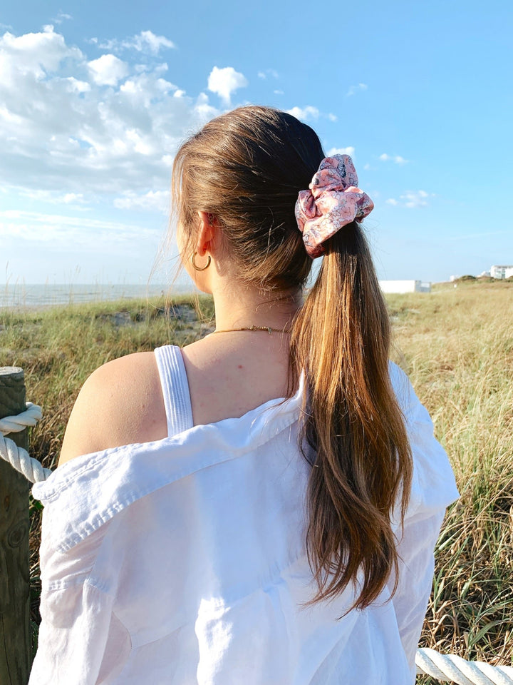 RHEANNA - Printed Silk Scrunchie - Beyond Scrunchies