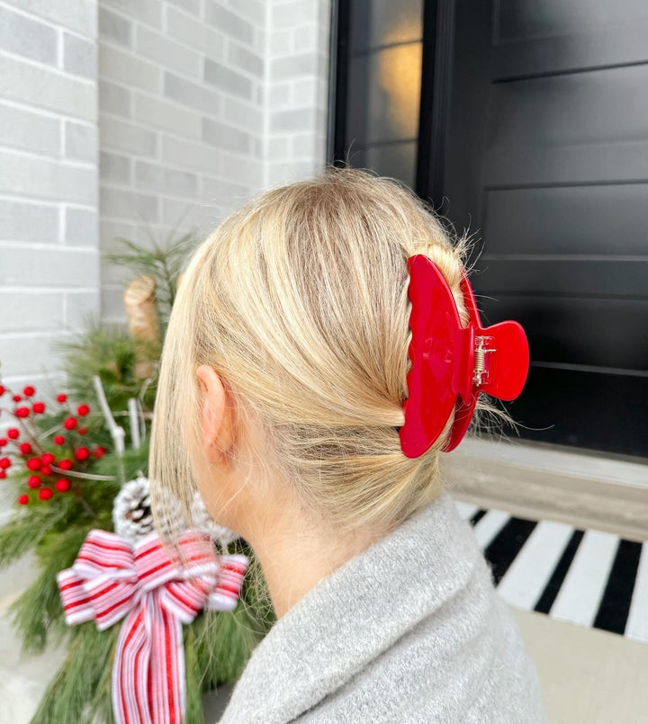 ROUNDED CLAW CLIP - HOLLY - Beyond Scrunchies