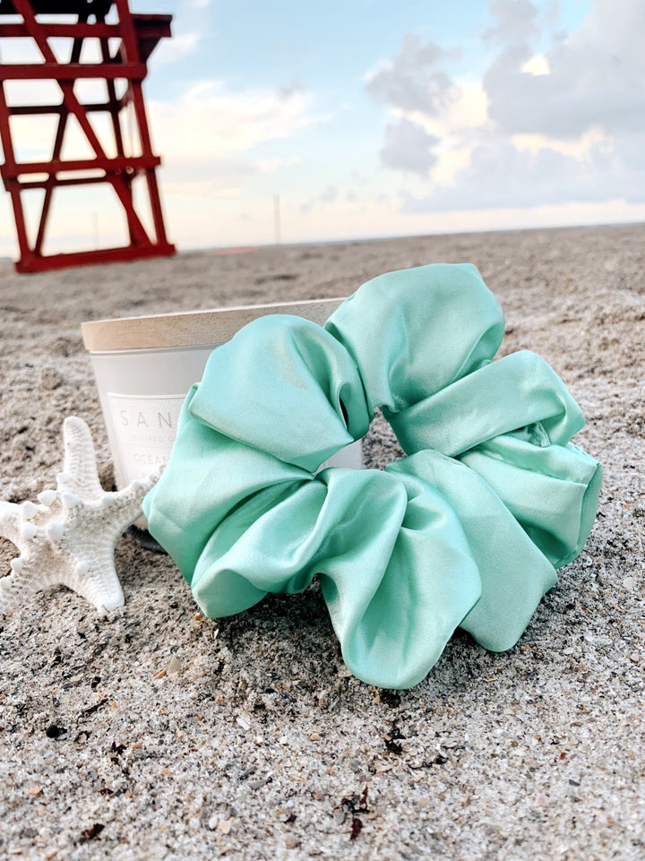 SEA FOAM - Mulberry Silk Scrunchie - Beyond Scrunchies