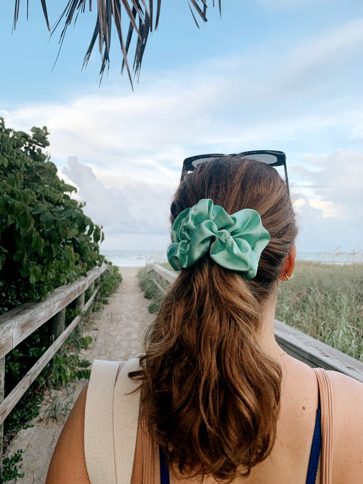 SEA FOAM - Mulberry Silk Scrunchie - Beyond Scrunchies