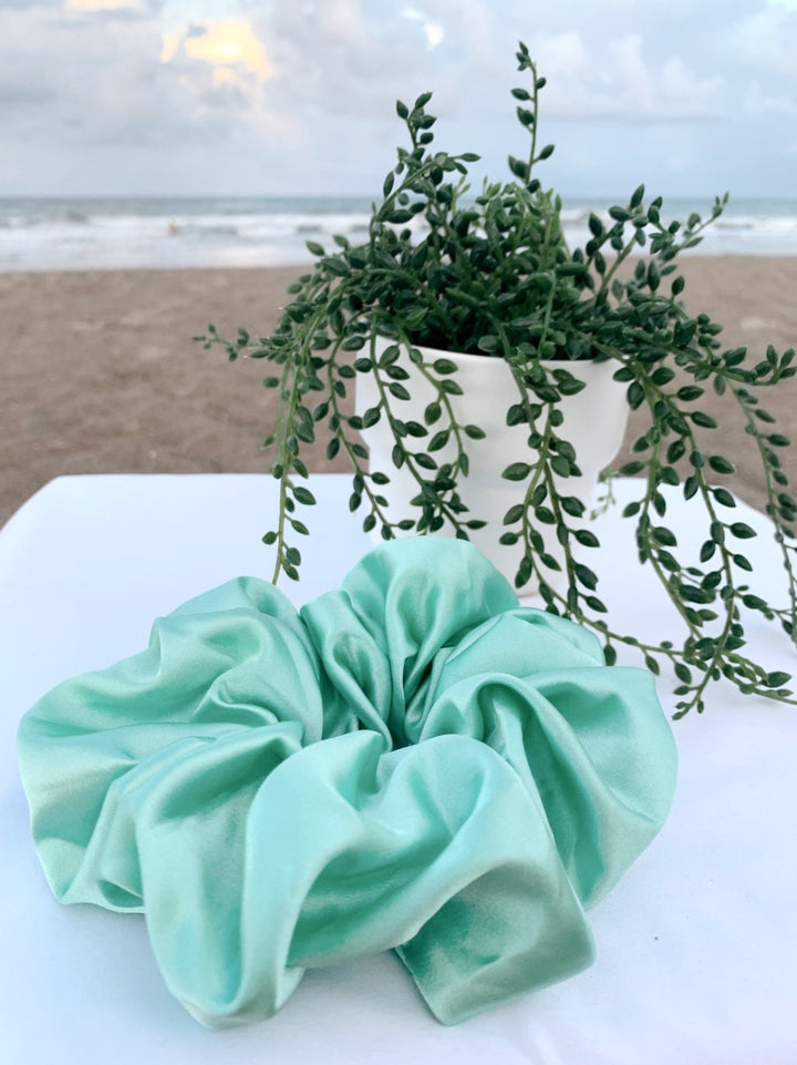 SEA FOAM - Mulberry Silk Scrunchie - Beyond Scrunchies