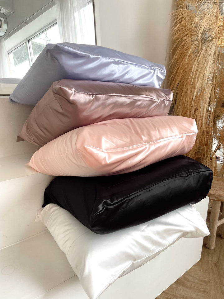 SET OF 2 SILK PILLOWCASES - Onyx - Beyond Scrunchies