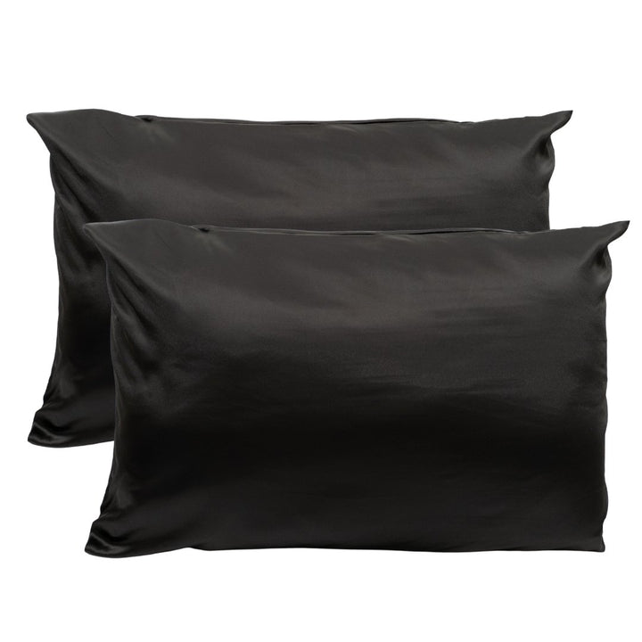 SET OF 2 SILK PILLOWCASES - Onyx - Beyond Scrunchies