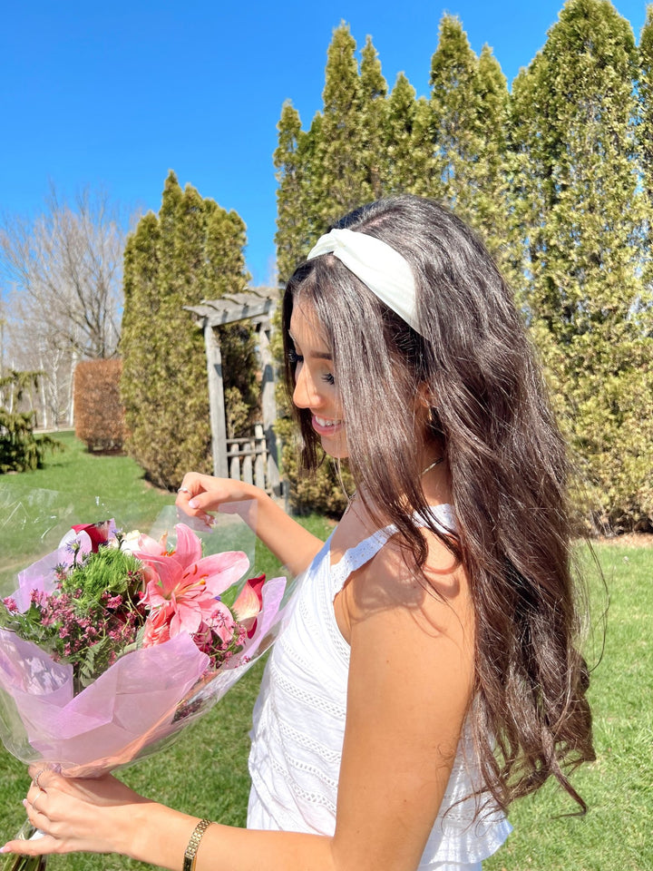 SILK HEADBAND - MILK - Beyond Scrunchies