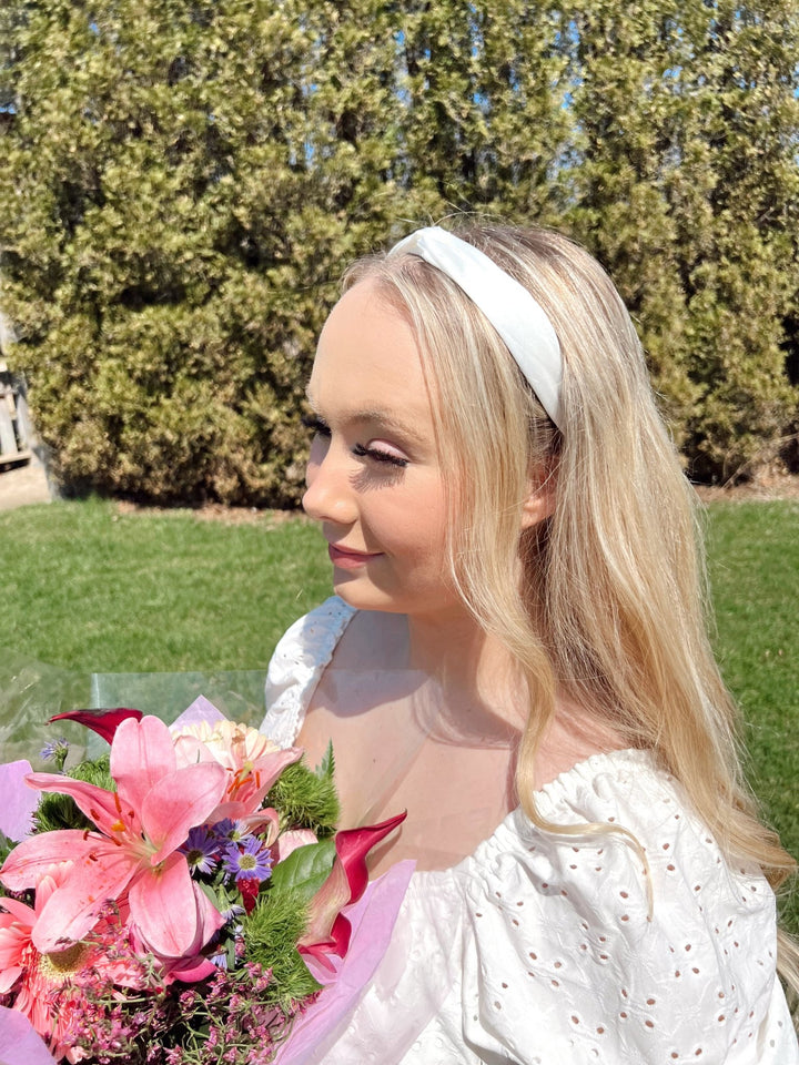 SILK HEADBAND - MILK - Beyond Scrunchies